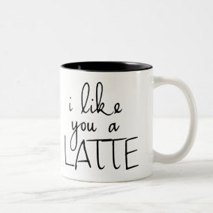 Tasse 2 Couleurs Je vous aime un Latte