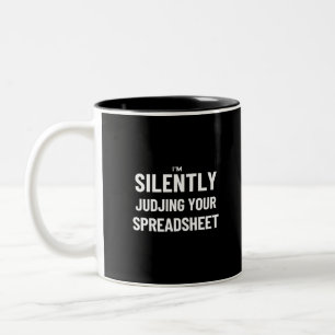Tasse 2 Couleurs Je vous juge en silence votre feuille de calcul