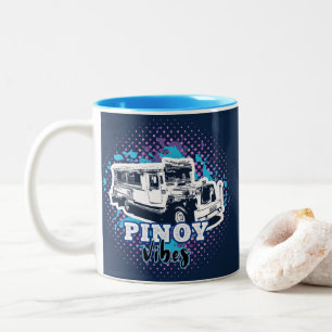 Tasse 2 Couleurs Jeepney Pinoy Vibes bleu rose