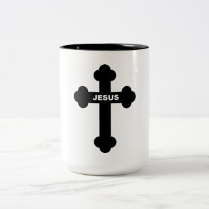 TASSE 2 COULEURS JESUS CROSS