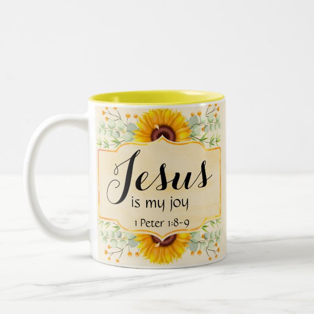 Tasse 2 Couleurs Jésus est ma Joie (Gauche)