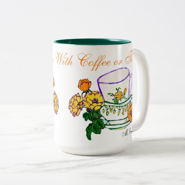 Tasse 2 Couleurs Jésus et moi avec café ou thé (Devant droit)