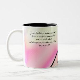 Tasse 2 Couleurs jésus ici