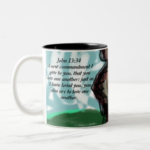 Tasse 2 Couleurs Jésus nous aime