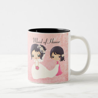 Tasse 2 Couleurs Jeune mariée et domestique d'honneur