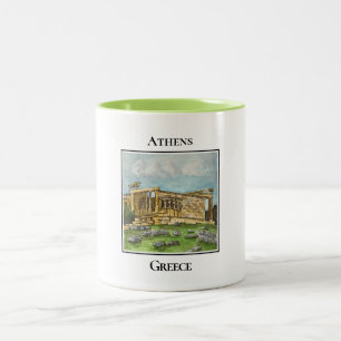 Tasse 2 Couleurs Jeunes filles de l'Erechtheion, Athènes, Grèce