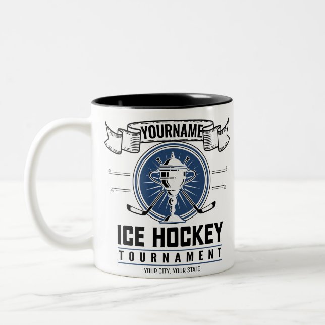 Tasse 2 Couleurs Jeux de hockey sur gazon (Gauche)