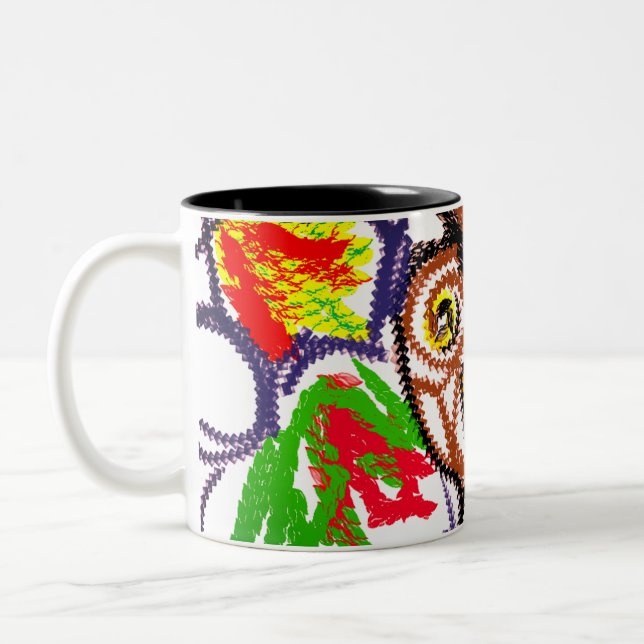 Tasse 2 Couleurs Joie automnale des chouettes (Gauche)