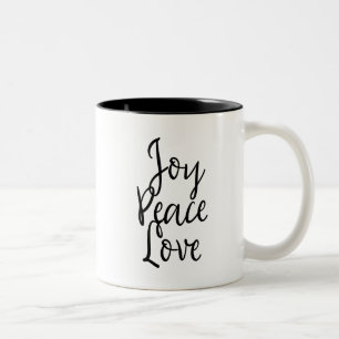 Tasse 2 Couleurs Joie Paix Amour Inspirant