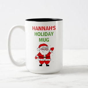 Tasse 2 Couleurs Joli Cartoon Père Noël Noël