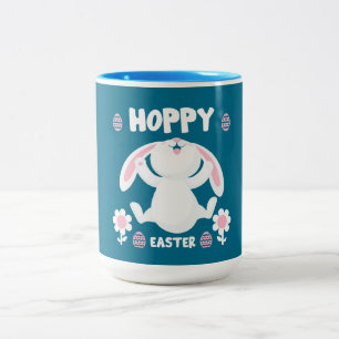 Tasse 2 Couleurs Joli lapin de vacances de Pâques