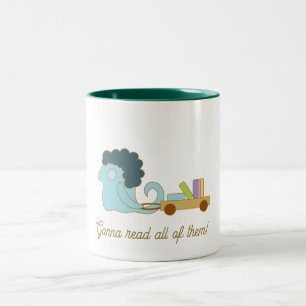 Tasse 2 Couleurs Joli monstre bleu avec chariot
