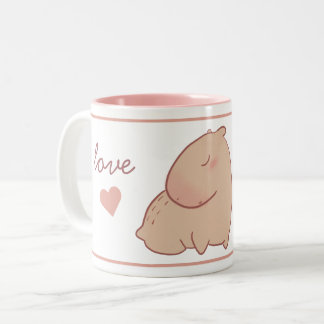 Tasse 2 Couleurs Joli pastel capybara 