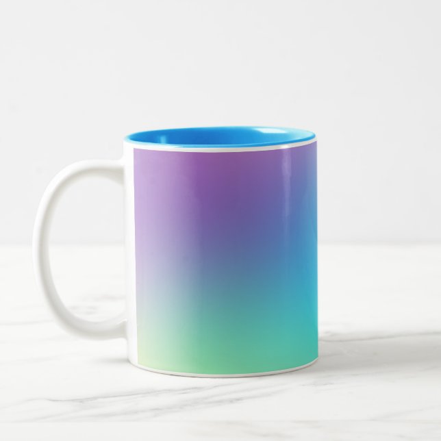 Tasse 2 Couleurs Joli Pastel Rainbow Mariage dégradé (Gauche)