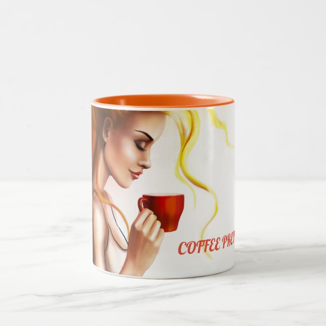 Tasse 2 Couleurs Jolie coupure d'après-midi de café (Centre)