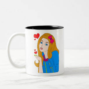 Tasse 2 Couleurs Jolie fille