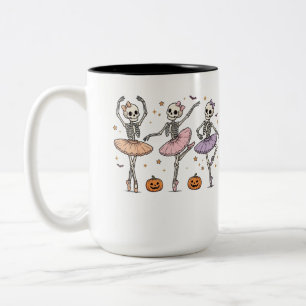 Tasse 2 Couleurs Jolies danseuses squelettes à balleuses Halloween