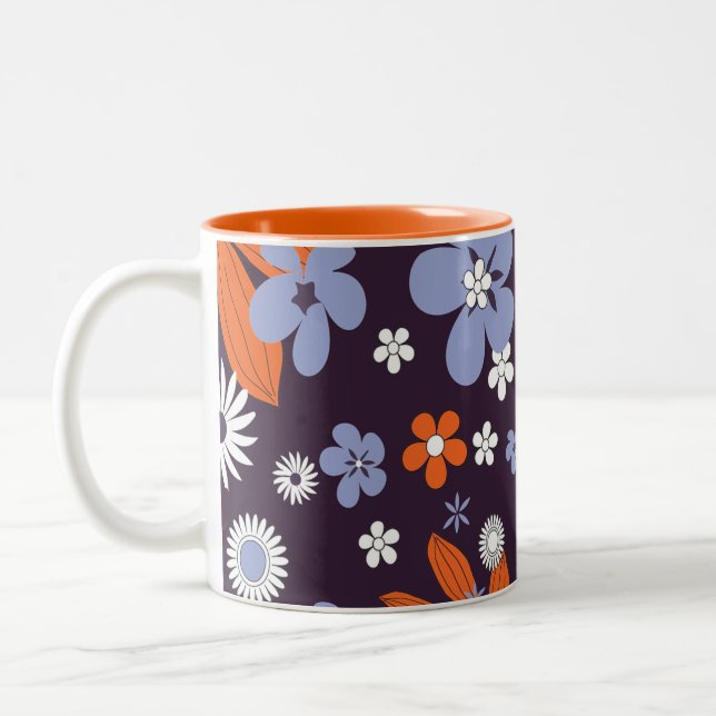 Tasse 2 Couleurs Jolies fleurs (Gauche)