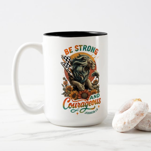 Tasse 2 Couleurs Josus 1:9 (Avec donut)