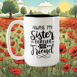Tasse 2 Couleurs Jote Soeur Ami ajouter un message