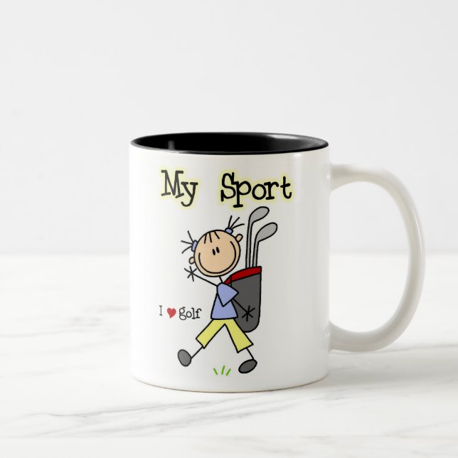 Tasse 2 Couleurs Jouez au golf mon sport (Droit)
