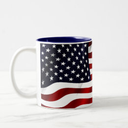 Tasse 2 Couleurs Jour de l'indépendance patriotique du drapeau amér
