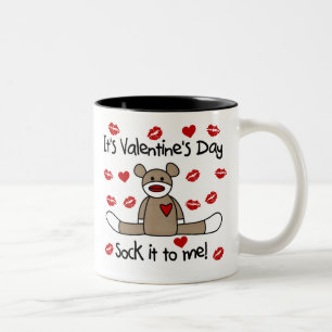Tasse 2 Couleurs Jour de Valentines de singe de chaussette