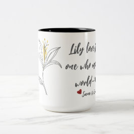 Tasse 2 Couleurs Jour des mères Lily Jaune