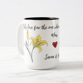 Tasse 2 Couleurs Jour des mères Lily Jaune
