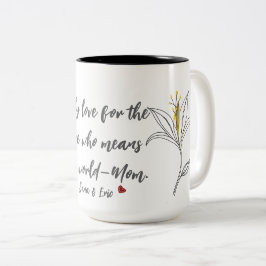 Tasse 2 Couleurs Jour des mères Lily Jaune