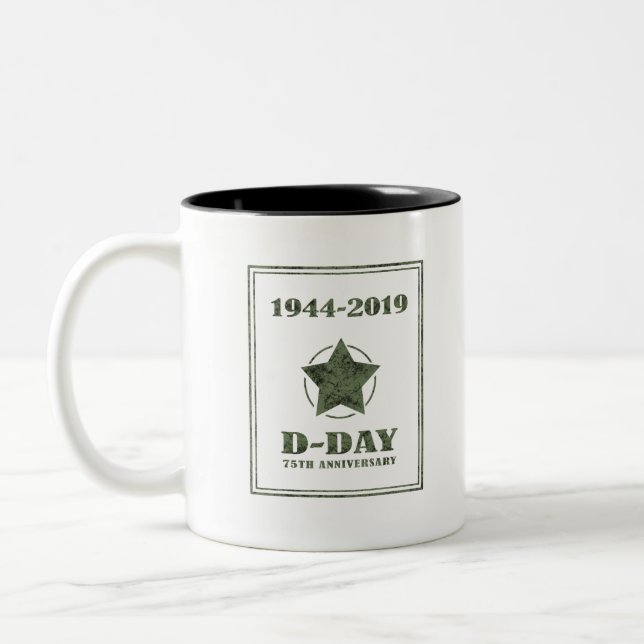 Tasse 2 Couleurs Jour J 75e anniversaire (Gauche)