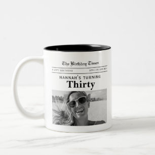 Tasse 2 Couleurs Journal pour 30 ans