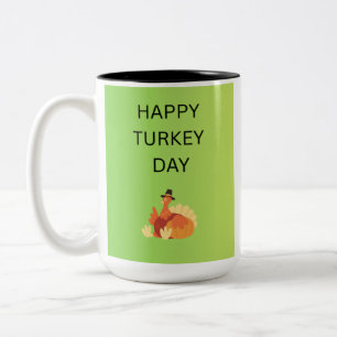 Tasse 2 Couleurs Joyeuse fête de la dinde