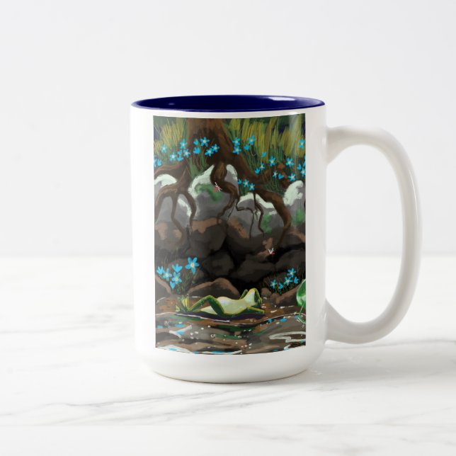 Tasse 2 Couleurs Joyeuse grenouille (Droit)