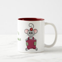 Joyeuse nuit avant Noël Souris Café à deux tons