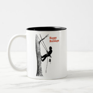 Tasse 2 Couleurs Joyeuses vacances Arboristes Arbres Chirurgiens.