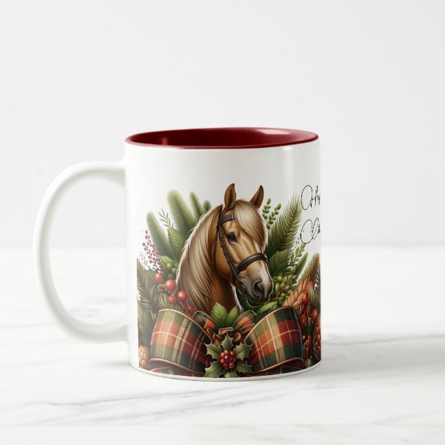 Tasse 2 Couleurs Joyeuses vacances Dressage Noël (Gauche)
