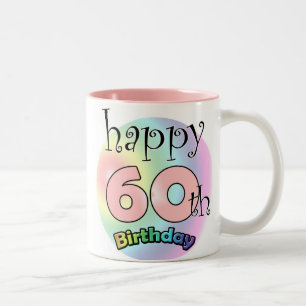 Tasse 2 Couleurs Joyeux 60e anniversaire (roze)