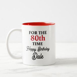 Tasse 2 Couleurs Joyeux Anniversaire Personnalisé
