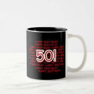 Tasse 2 Couleurs Joyeux cinquantième anniversaire