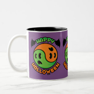 Tasse 2 Couleurs Joyeux fantôme d'Halloween Yin-Yang