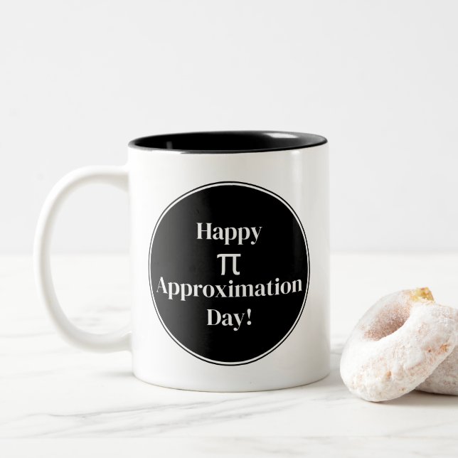 Tasse 2 Couleurs Joyeux Jour d'Approximation Pi Juillet 22 Juillet  (Avec donut)