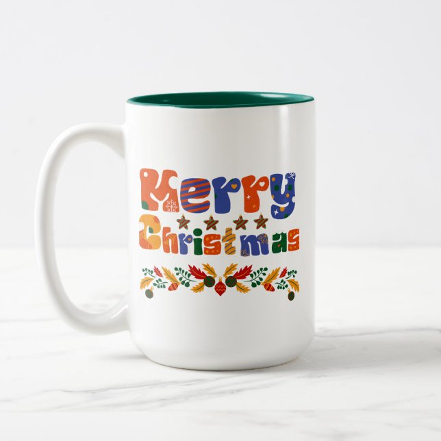 Tasse 2 Couleurs Joyeux Noël (Gauche)