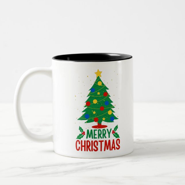 Tasse 2 Couleurs Joyeux Noël (Gauche)