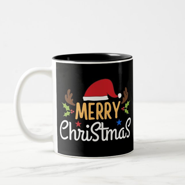 Tasse 2 Couleurs Joyeux Noël (Gauche)