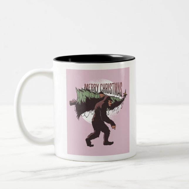 Tasse 2 Couleurs Joyeux Noël Bigfoot (Gauche)