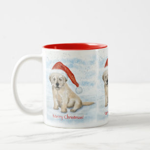 Tasse 2 Couleurs Joyeux Noël chiot
