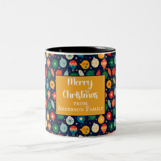 Tasse 2 Couleurs Joyeux Noël de Noël coloré Motif