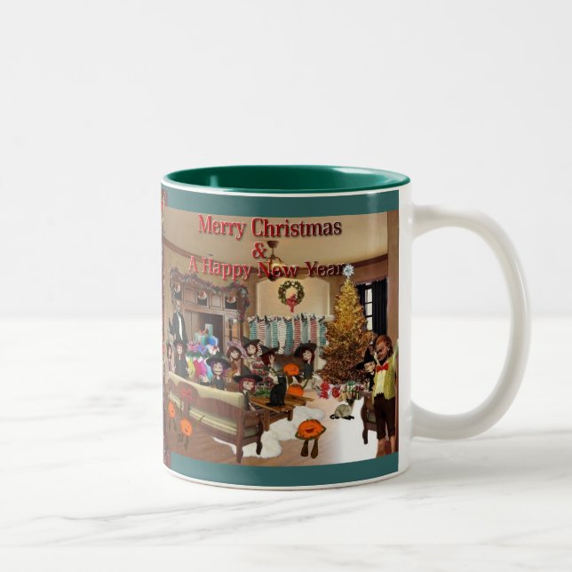 Tasse 2 Couleurs Joyeux Noël et bonne année ! (Droit)