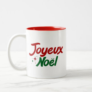 Tasse 2 Couleurs Joyeux Noël Hand Lettered 